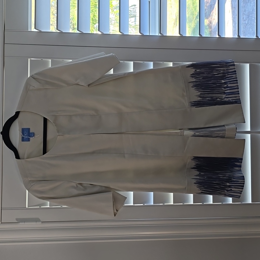 Simply Vera, EWOT, size small, beige and navy jacket